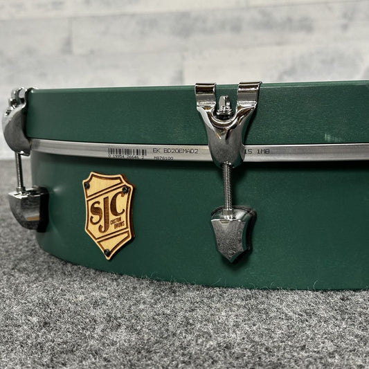 Used SJC Custom Gong Drum 20x4 Matte Green - Excellent - Drum Center Of Portsmouth