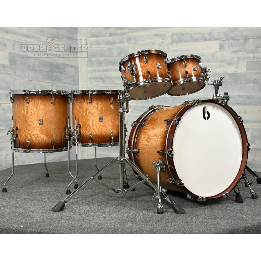 British Drum Company Legend MBX 5pc Drum Set Burghley Fudge DEMO MODEL - Drum Center Of Portsmouth