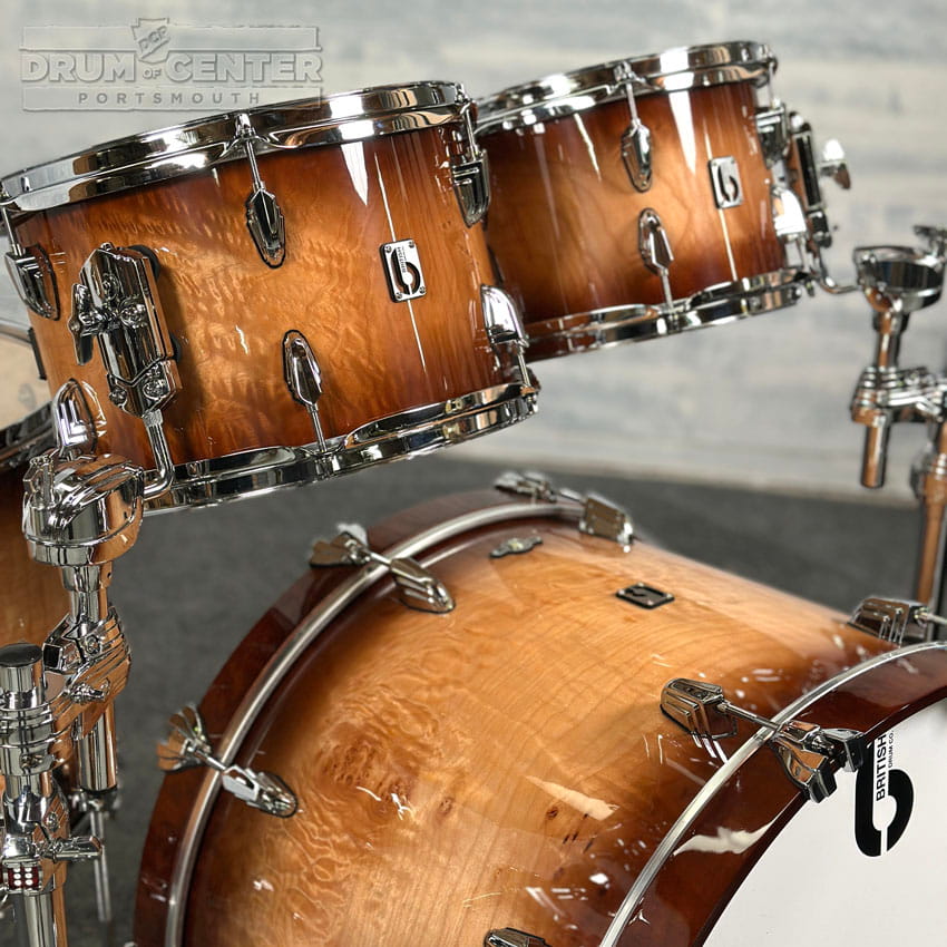 British Drum Company Legend MBX 5pc Drum Set Burghley Fudge DEMO MODEL - Drum Center Of Portsmouth