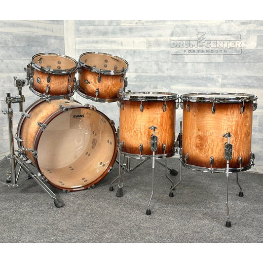 British Drum Company Legend MBX 5pc Drum Set Burghley Fudge DEMO MODEL - Drum Center Of Portsmouth