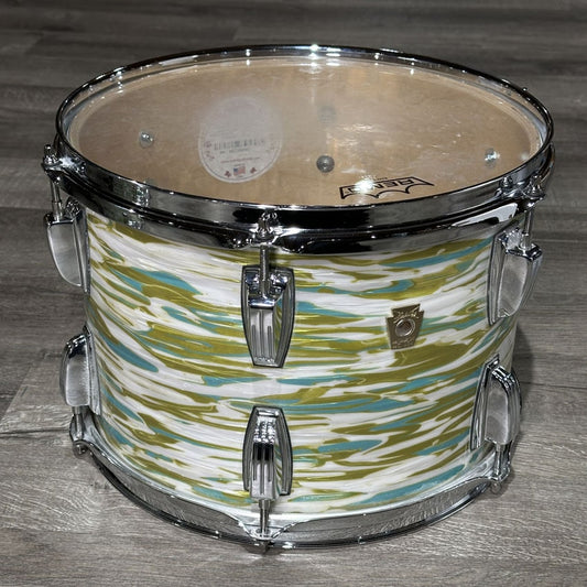 Used Ludwig Classic Maple Pro Beat 3pc Drum Set Blue Olive Oyster - Drum Center Of Portsmouth