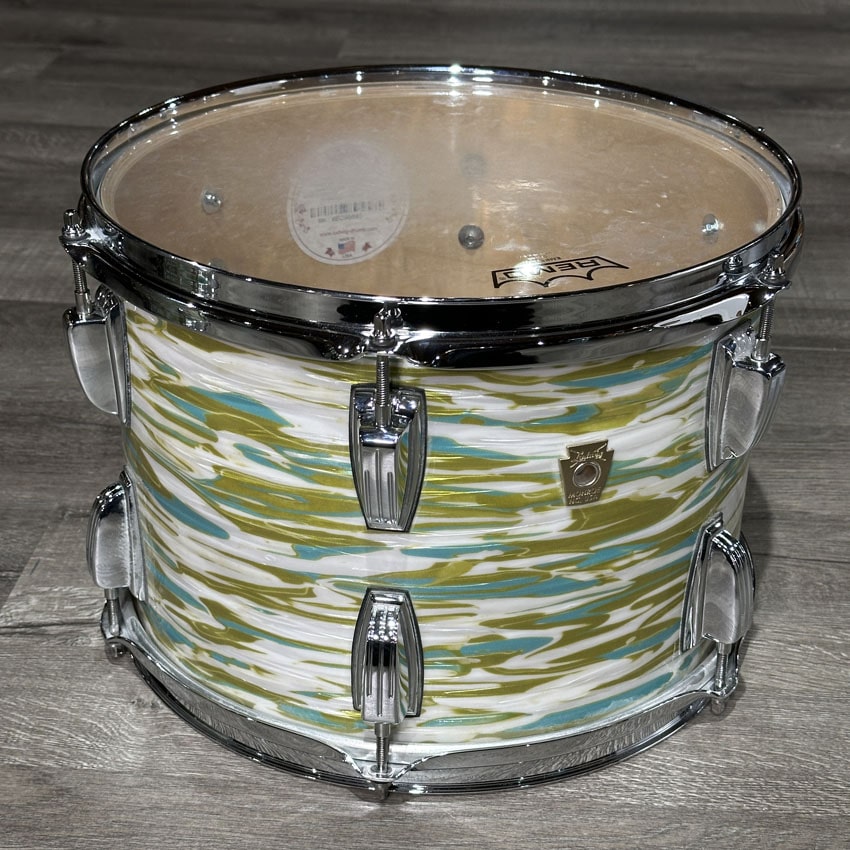 Used Ludwig Classic Maple Pro Beat 3pc Drum Set Blue Olive Oyster - Drum Center Of Portsmouth