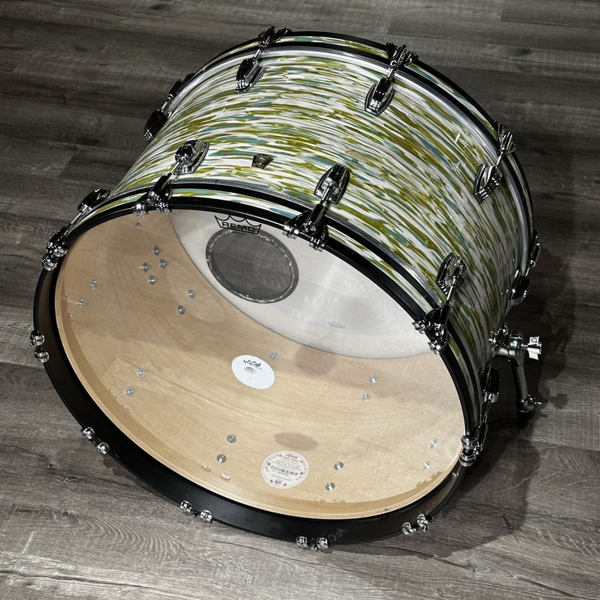 Used Ludwig Classic Maple Pro Beat 3pc Drum Set Blue Olive Oyster - Drum Center Of Portsmouth