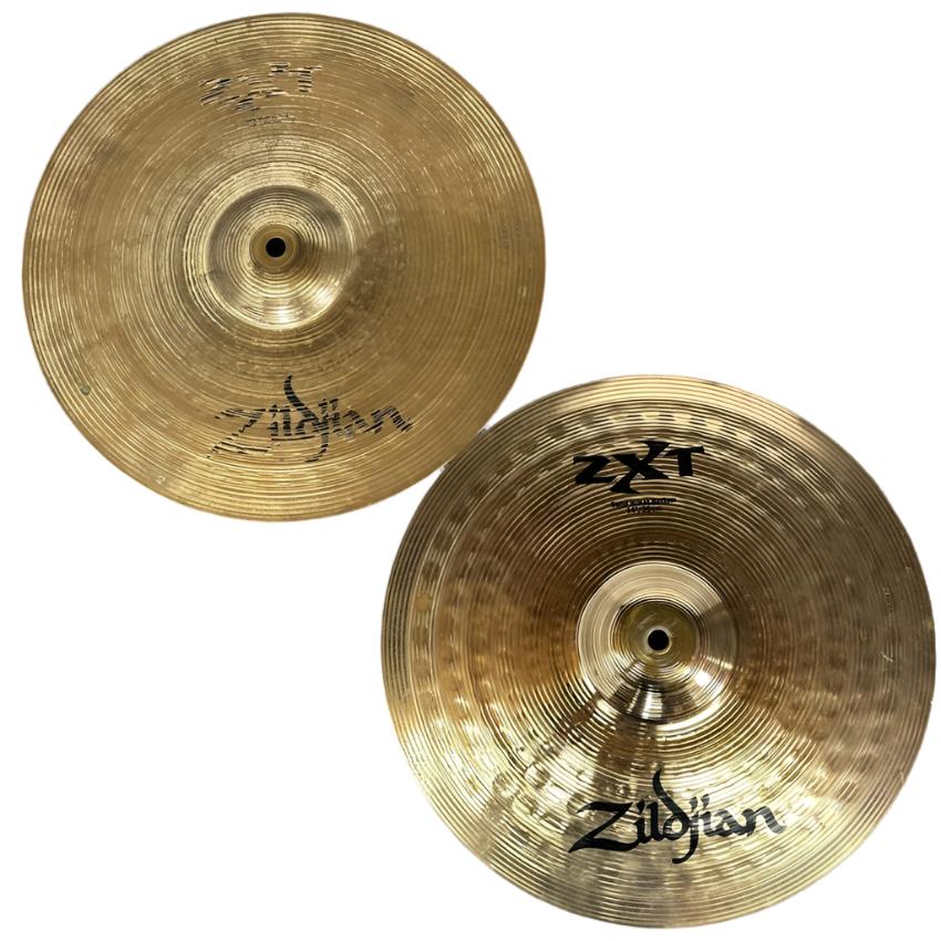 Used Zildjian ZXT Solid Hi Hat Cymbals 14" - Fair - Drum Center Of Portsmouth