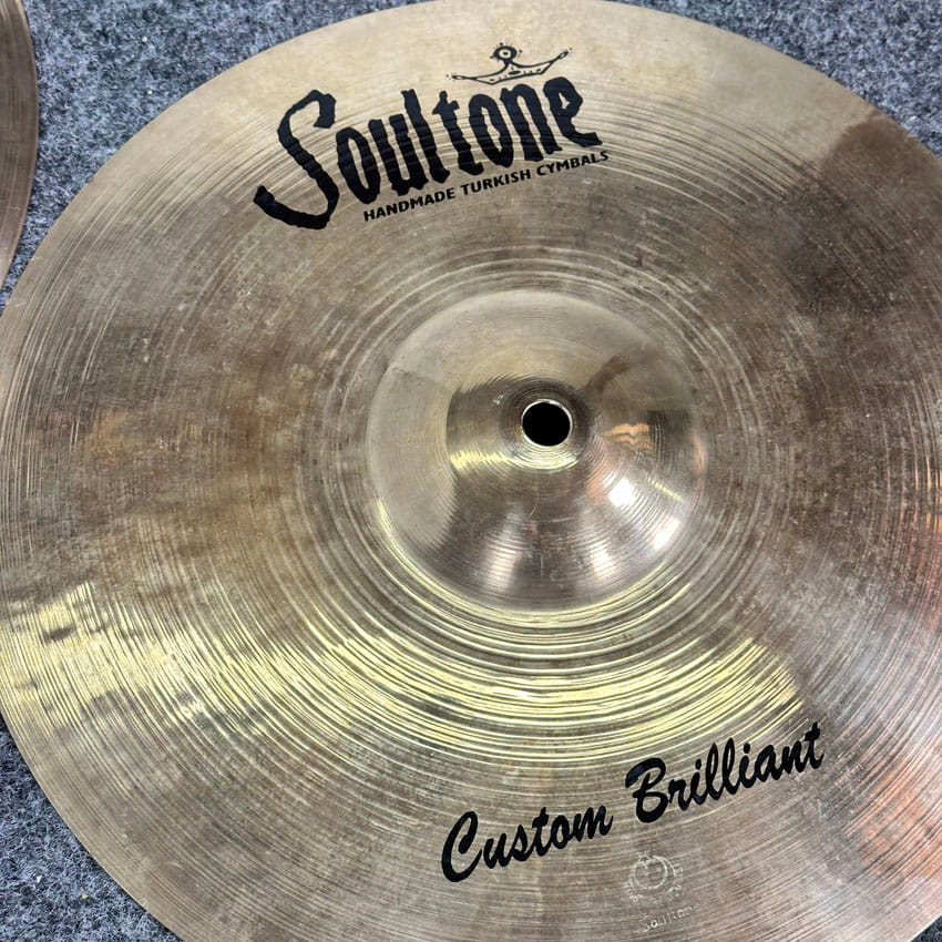 Used Soultone Custom Brilliant Hi Hat Cymbals 13 - Good - Drum Center Of Portsmouth