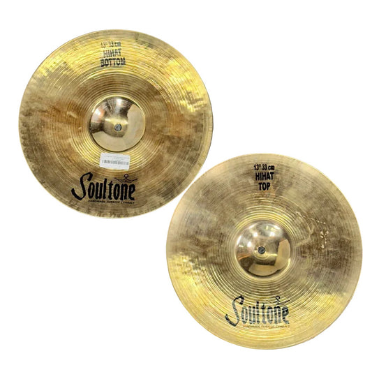 Used Soultone Custom Brilliant Hi Hat Cymbals 13 - Good - Drum Center Of Portsmouth
