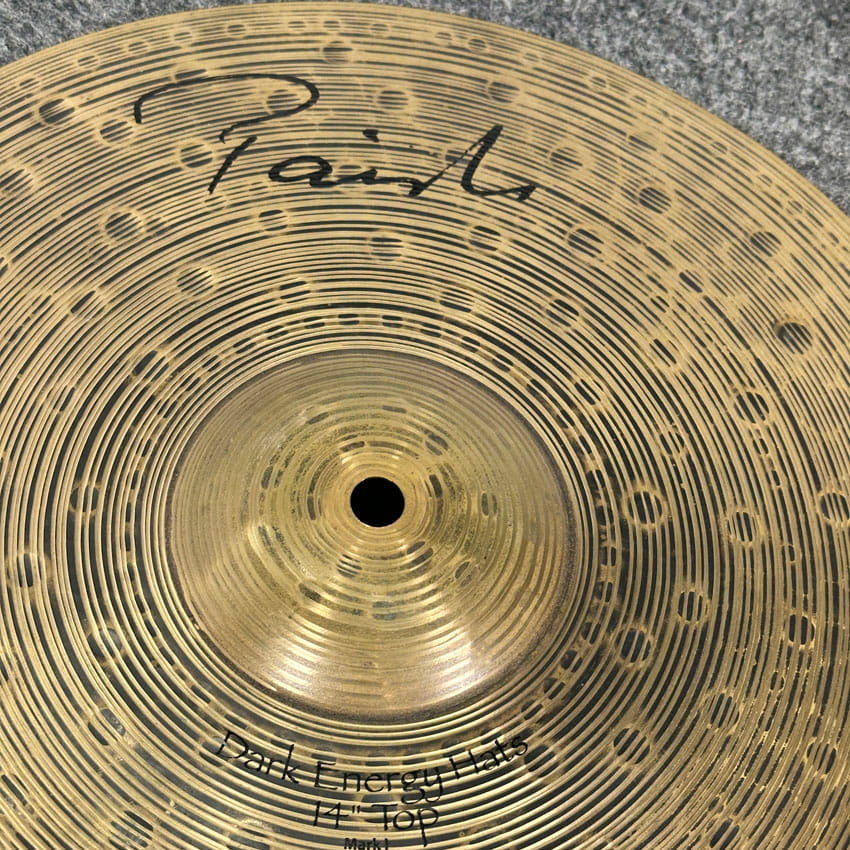 Used Paiste Signature Dark Energy Hi Hat Cymbals 14 - Good - Drum Center Of Portsmouth