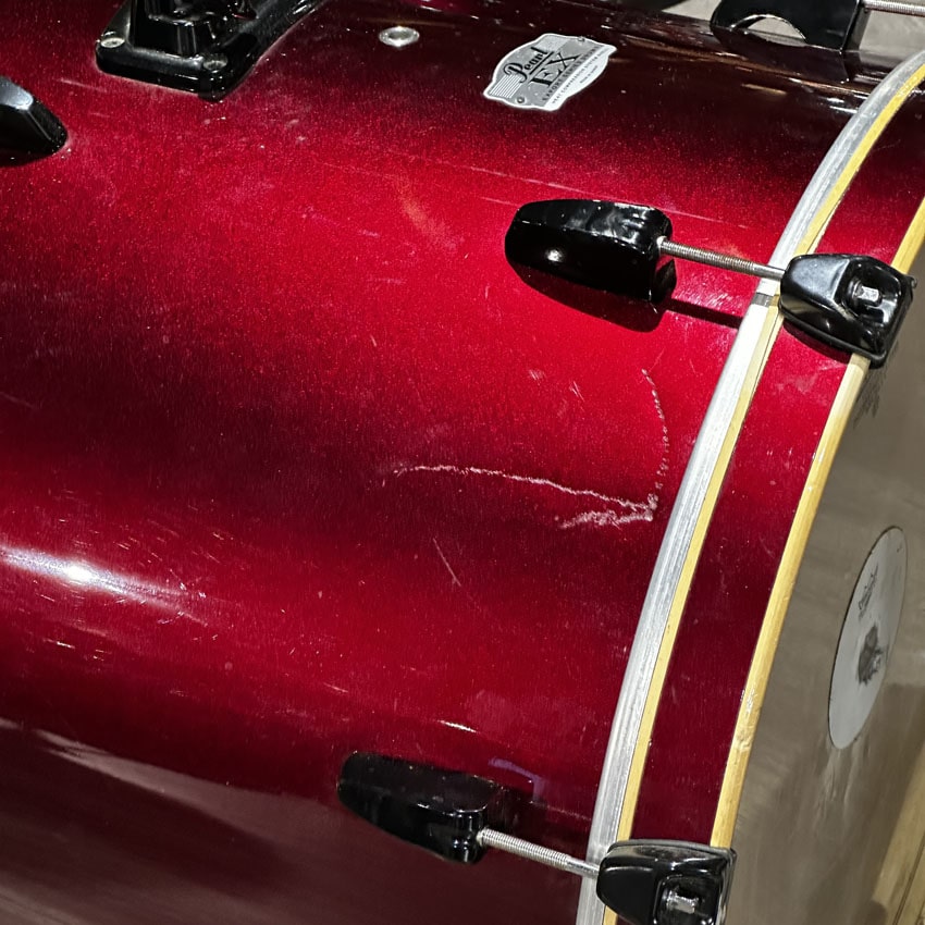 Used Pearl Export Series 4pc Drum Set Cranberry Red - Fair - Drum Center Of Portsmouth