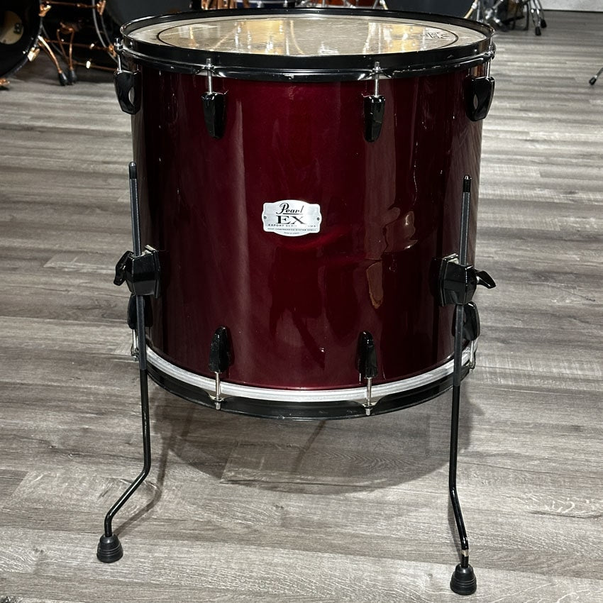 Used Pearl Export Series 4pc Drum Set Cranberry Red - Fair - Drum Center Of Portsmouth