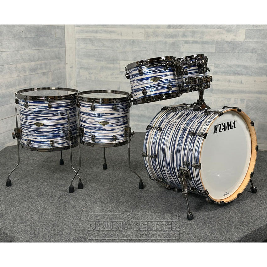 Tama Starclassic Walnut/Birch 5pc Drum Set w/22BD Blue & White Oyster - Drum Center Of Portsmouth