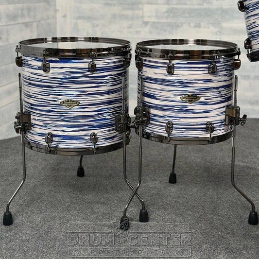 Tama Starclassic Walnut/Birch 5pc Drum Set w/22BD Blue & White Oyster - Drum Center Of Portsmouth