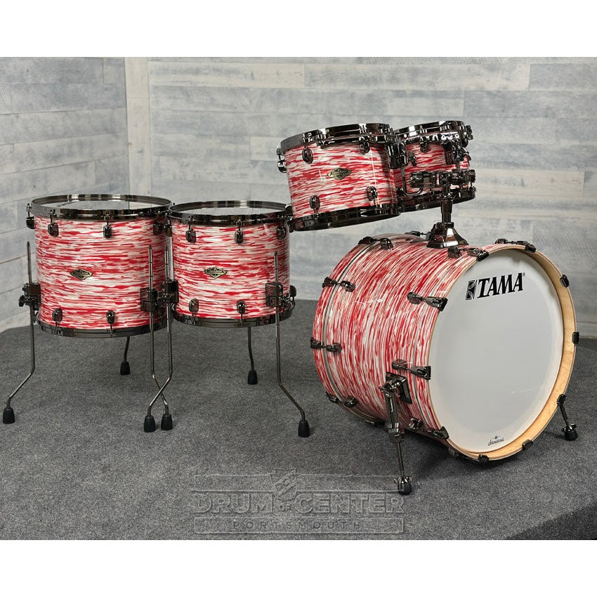 Tama Starclassic Walnut/Birch 5pc Drum Set w/22BD Red & White Oyster - Drum Center Of Portsmouth