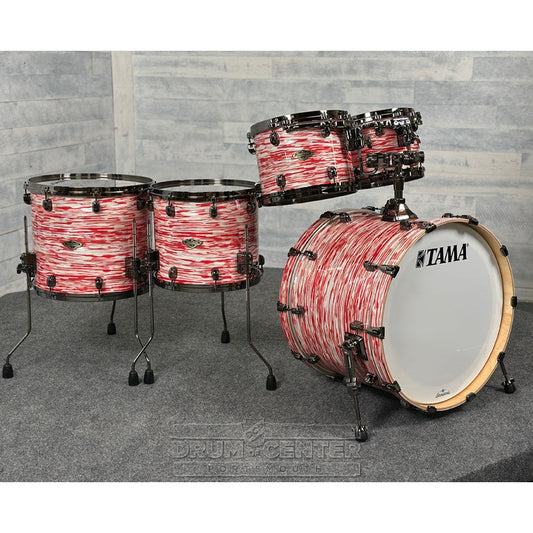 Tama Starclassic Walnut/Birch 5pc Drum Set w/22BD Red & White Oyster - Drum Center Of Portsmouth