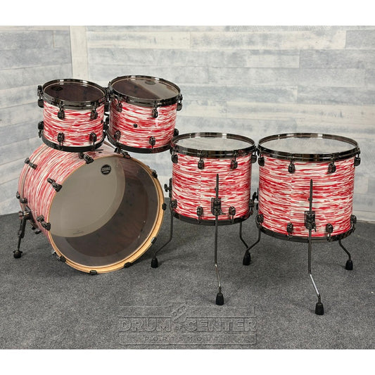 Tama Starclassic Walnut/Birch 5pc Drum Set w/22BD Red & White Oyster - Drum Center Of Portsmouth