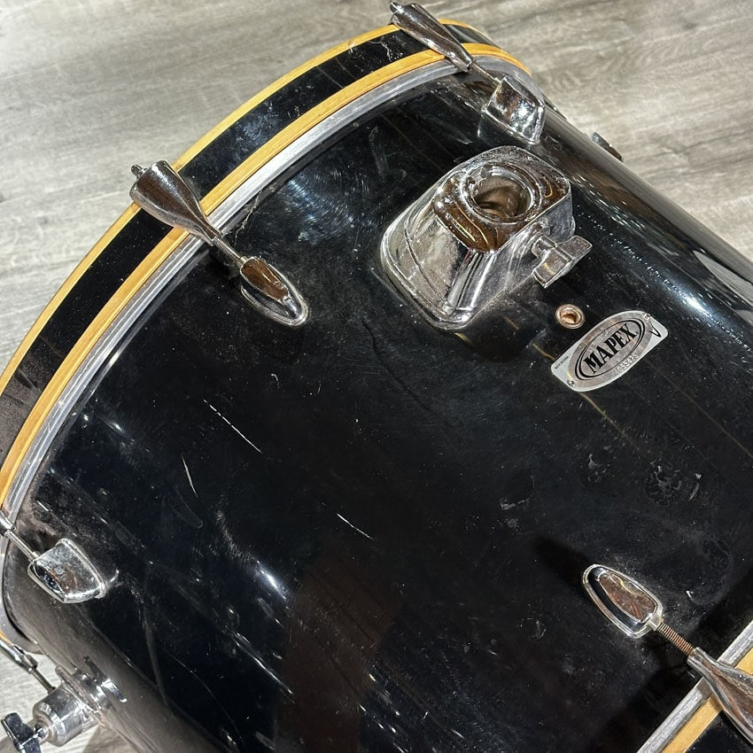 Used Mapex Venus 3pc Drum Set Black Wrap - Fair - Drum Center Of Portsmouth