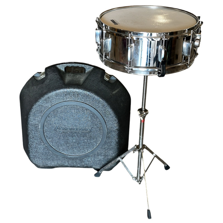 Used Ludwig Student Snare Drum w/Case & Stand - Fair - Drum Center Of Portsmouth