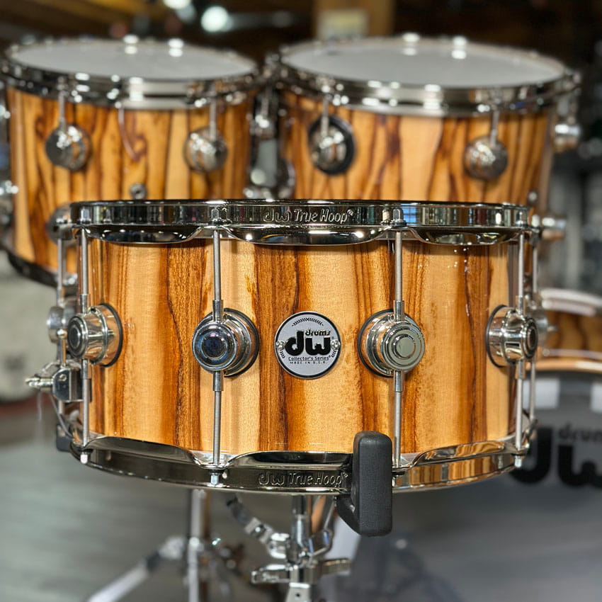 DW Collectors Cherry/Mahogany 6pc Drum Set Exotic Chechen w/Nickel Hw - Drum Center Of Portsmouth