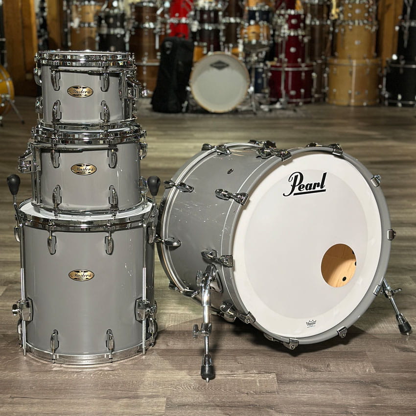 Used Pearl Masters Maple Pure 4pc Drum Set Putty Gray - Very Good - Drum Center Of Portsmouth