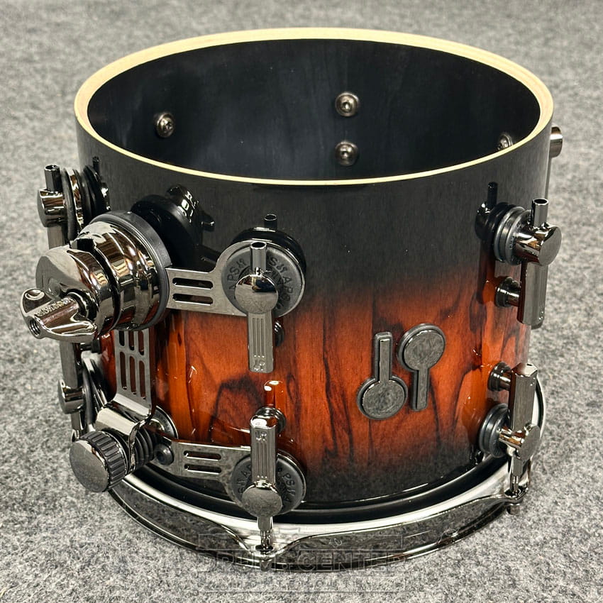 Sonor SQ2 Beech 5pc Drum Set Black to Red Burst over African Marble Gloss - Drum Center Of Portsmouth
