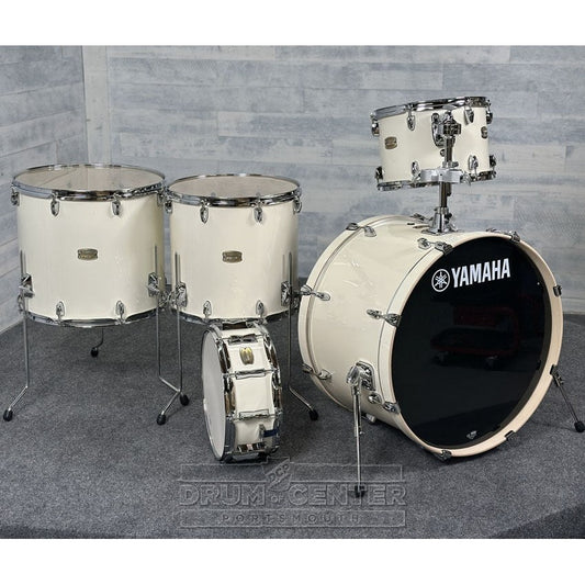 Yamaha Stage Custom Birch 5pc Drum Set 24/13/16/18/14 Classic White - Drum Center Of Portsmouth