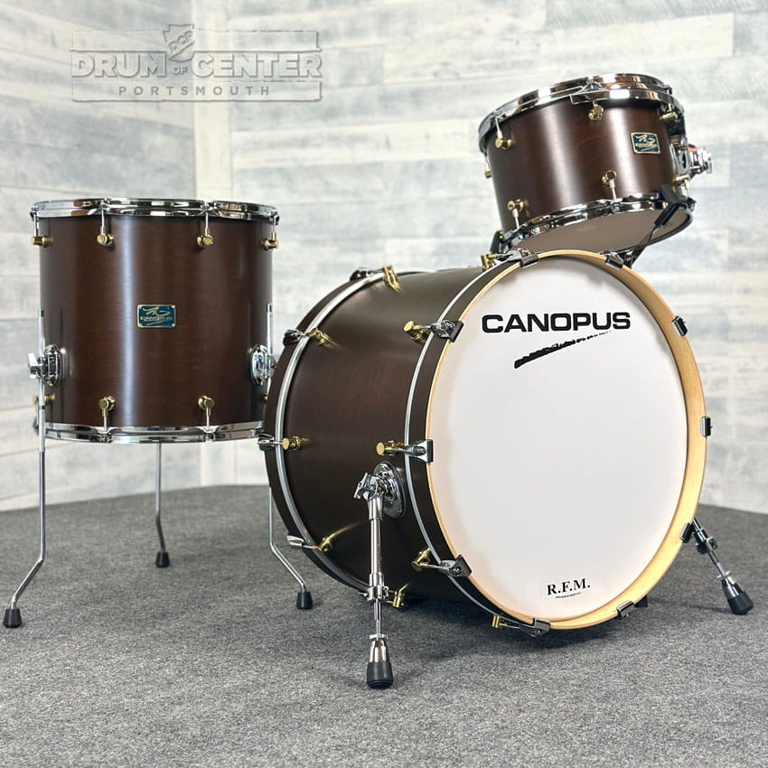 Canopus RFM 3pc Drum Set 22/13/16 Bitter Brown Oil - Drum Center Of Portsmouth
