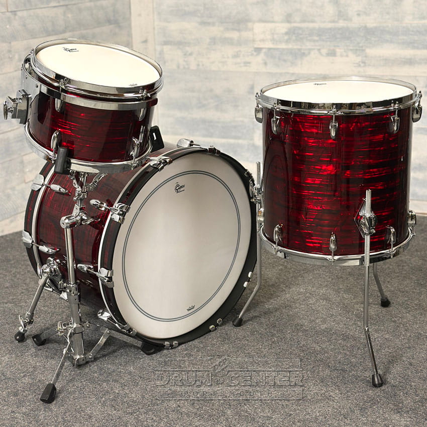 Gretsch Broadkaster 3pc Drum Set 22/12/16 Ruby Red Pearl - Drum Center Of Portsmouth