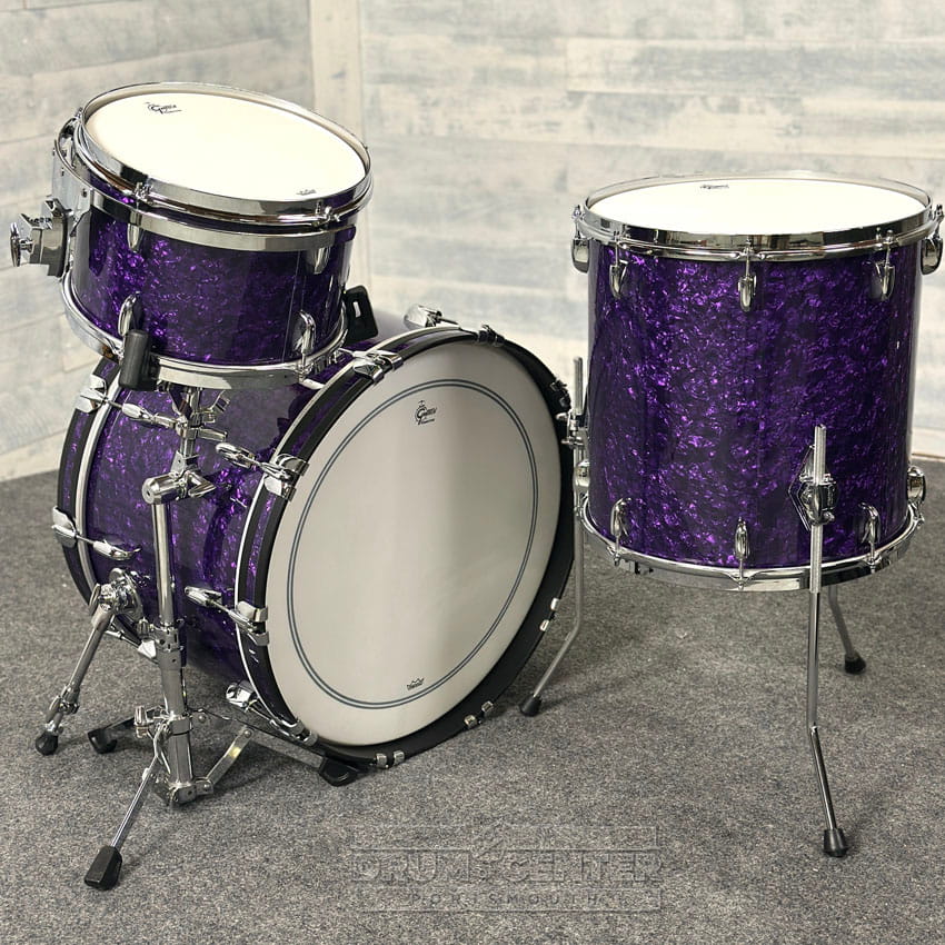 Gretsch Broadkaster 3pc Drum Set 22/12/16 Purple Marine Pearl - Drum Center Of Portsmouth