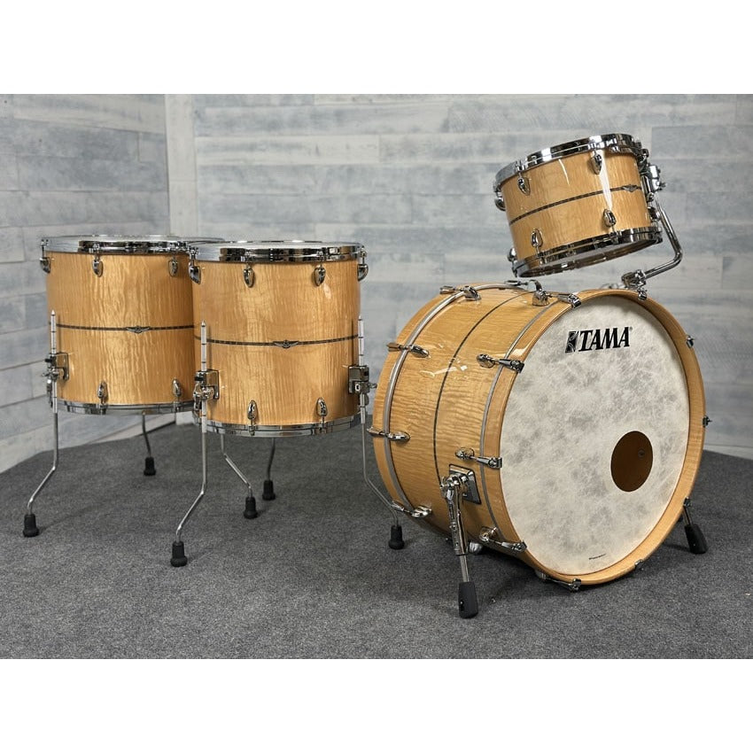 Used Tama Star Maple 4pc Drum Set Natural Curly Maple - Drum Center Of Portsmouth