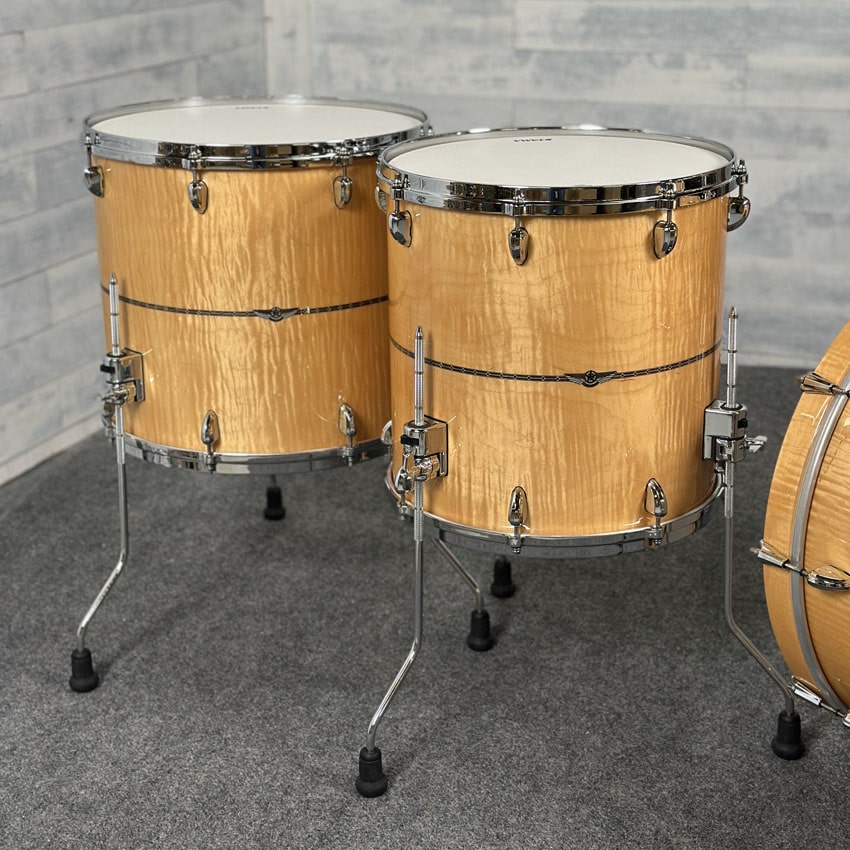 Used Tama Star Maple 4pc Drum Set Natural Curly Maple - Drum Center Of Portsmouth