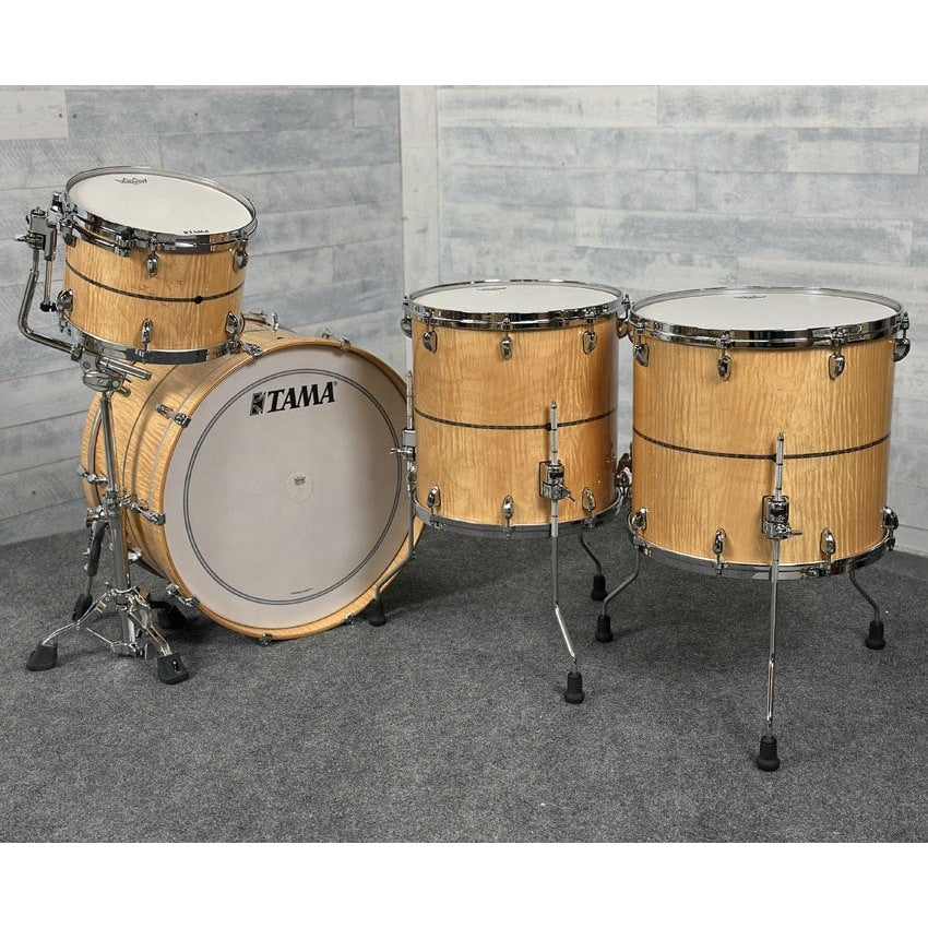 Used Tama Star Maple 4pc Drum Set Natural Curly Maple - Drum Center Of Portsmouth