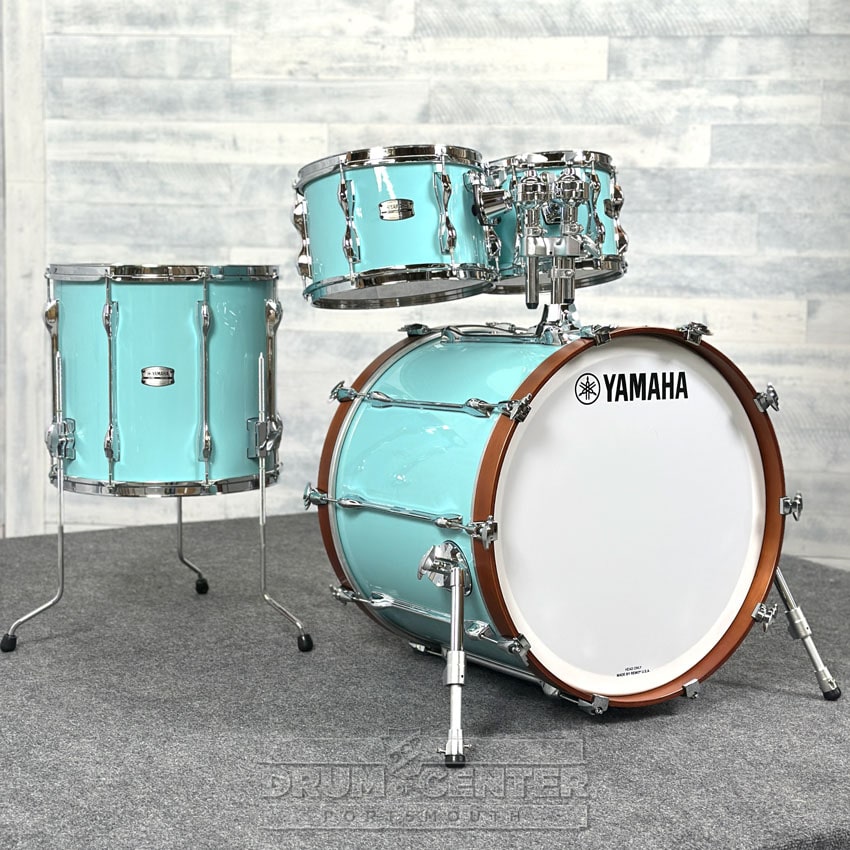 Yamaha Recording Custom 4pc Rock Drum Set Surf Green - Drum Center Of Portsmouth