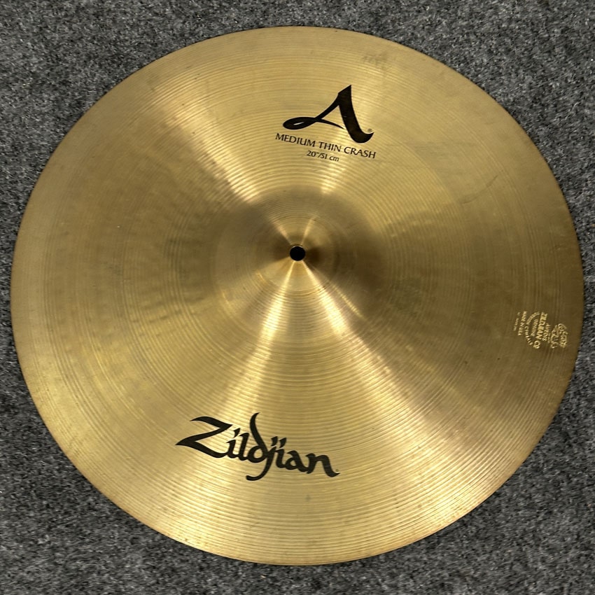 Used Zildjian A Medium Thin Crash Cymbal 20" - Very Good - Drum Center Of Portsmouth