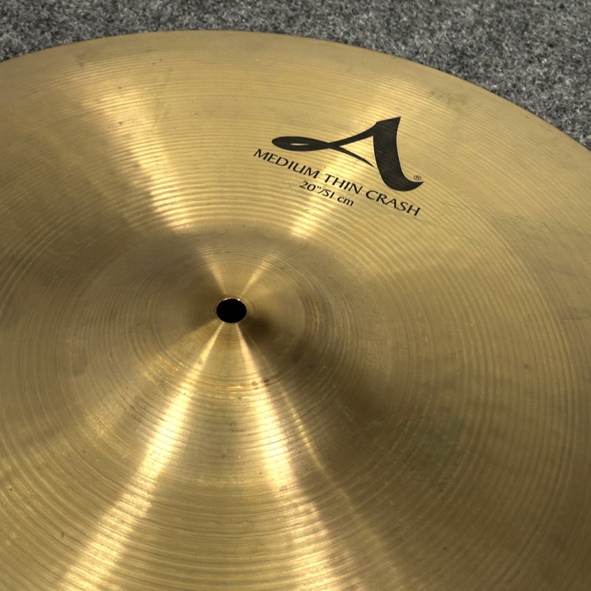 Used Zildjian A Medium Thin Crash Cymbal 20" - Very Good - Drum Center Of Portsmouth