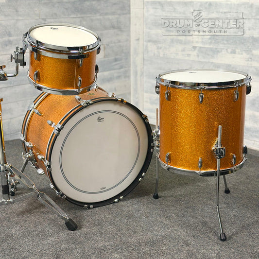 Gretsch Broadkaster 3pc Drum Set 22/12/16 Gold Sparkle - Drum Center Of Portsmouth