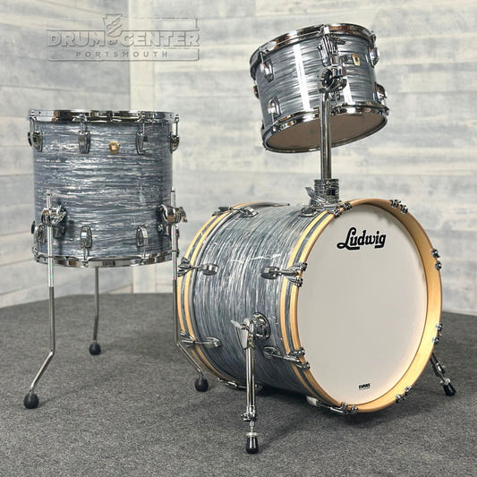 Ludwig Classic Maple 3pc Jazz Drum Set Vintage Blue Oyster - Drum Center Of Portsmouth