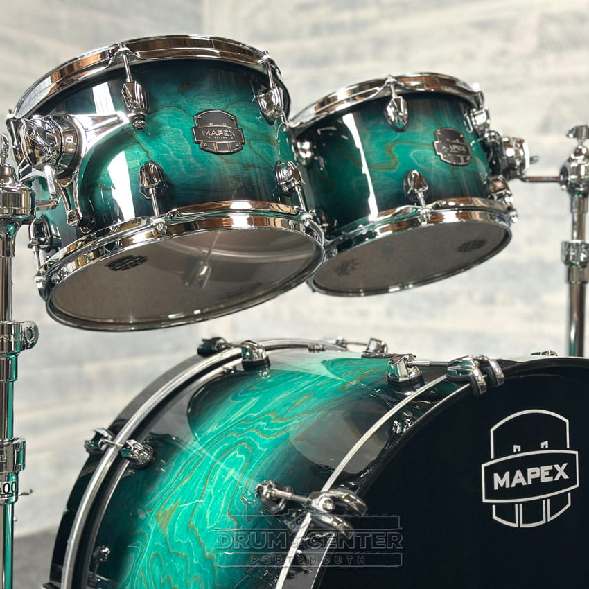 Mapex Saturn VI Rock 4pc Drum Set 22/10/12/16 Marine Teal Burst - Drum Center Of Portsmouth