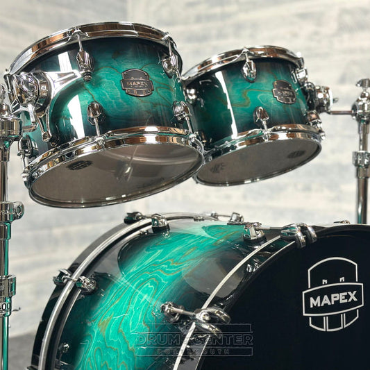 Mapex Saturn VI Rock 4pc Drum Set 22/10/12/16 Marine Teal Burst - Drum Center Of Portsmouth