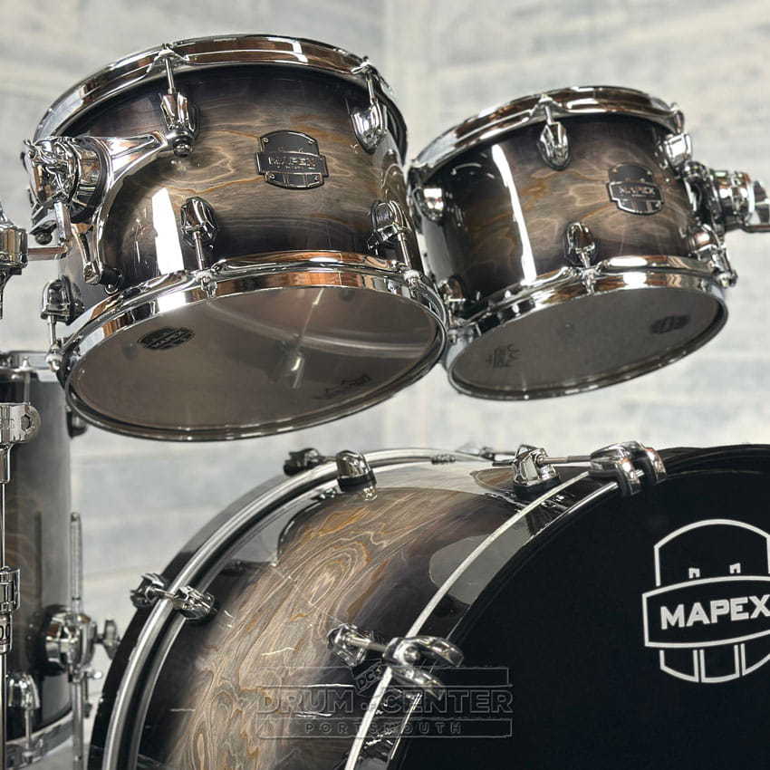 Mapex Saturn VI Rock 4pc Drum Set 22/10/12/16 Black Ink Burst - Drum Center Of Portsmouth