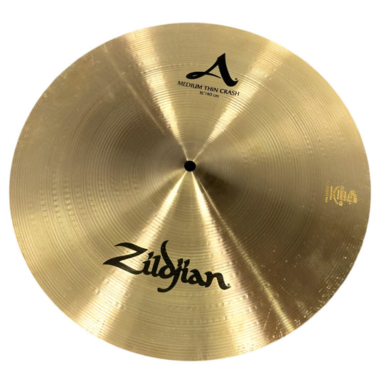 Used Zildjian A Medium Thin Crash Cymbal 16" - Very Good - Drum Center Of Portsmouth