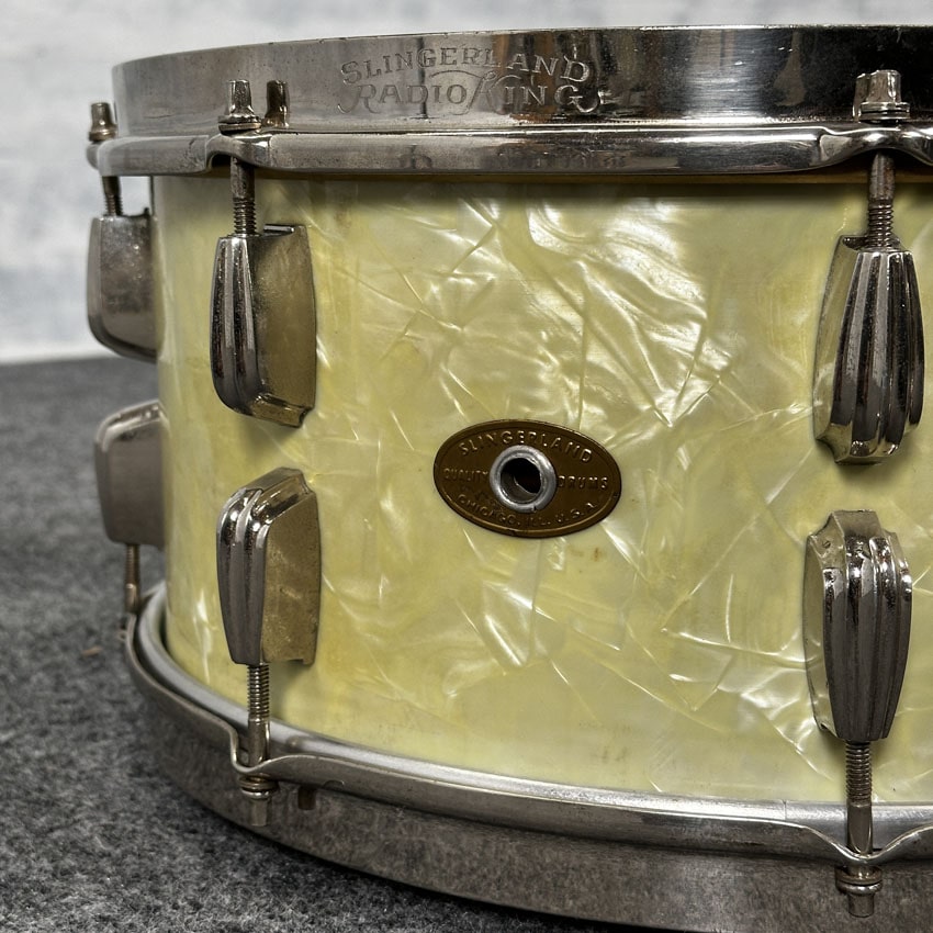 Vintage Slingerland 1950s Radio King Snare Drum 14x6.5 - Good - Drum Center Of Portsmouth