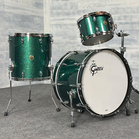 Gretsch USA Custom 3pc Drum Set 22/12/16 Cadillac Green Sparkle - DCP Exclusive! - Drum Center Of Portsmouth