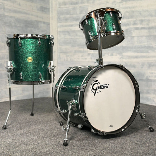 Gretsch USA Custom 3pc Drum Set 18/12/14 Cadillac Green Sparkle - DCP Exclusive! - Drum Center Of Portsmouth