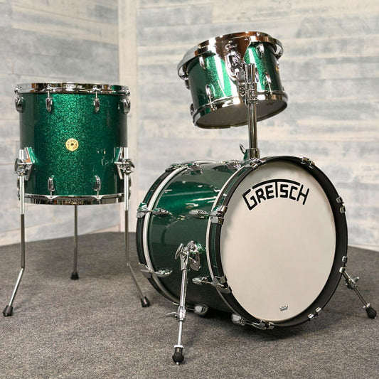 Gretsch Broadkaster 3pc Drum Set 18/12/14 Cadillac Green Sparkle - DCP Exclusive! - Drum Center Of Portsmouth