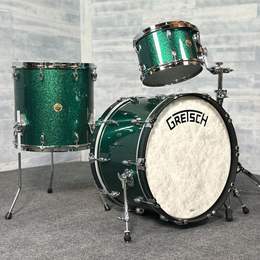 Gretsch Broadkaster 3pc Drum Set 22/12/16 Cadillac Green Sparkle - DCP Exclusive! - Drum Center Of Portsmouth