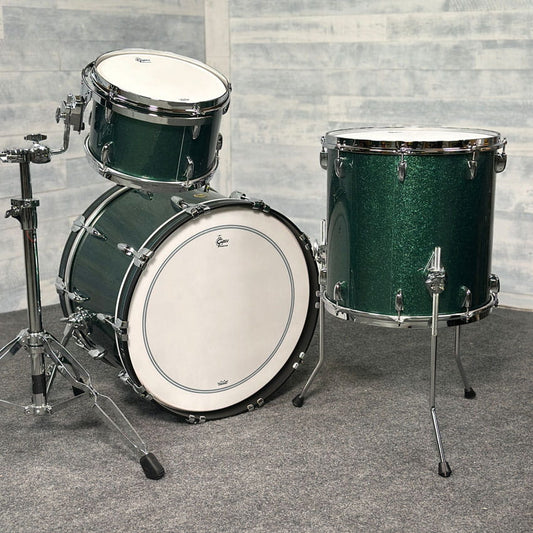 Gretsch Broadkaster 3pc Drum Set 22/12/16 Cadillac Green Sparkle - DCP Exclusive! - Drum Center Of Portsmouth