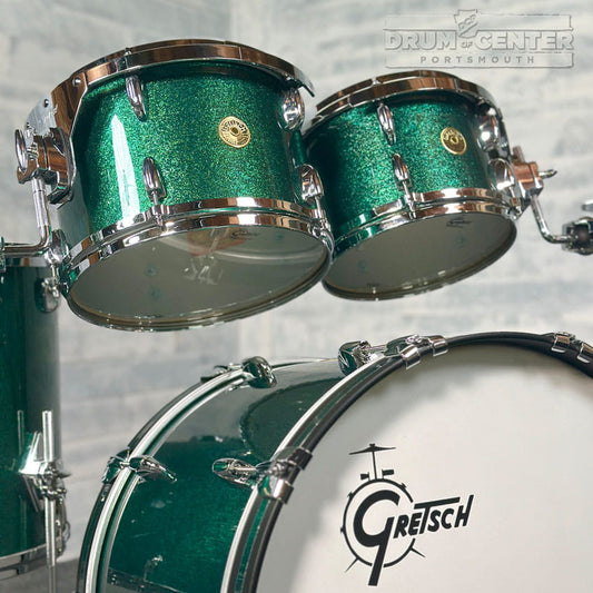 Gretsch USA Custom 4pc Drum Set 22/10/12/16 Cadillac Green Sparkle - DCP Exclusive! - Drum Center Of Portsmouth