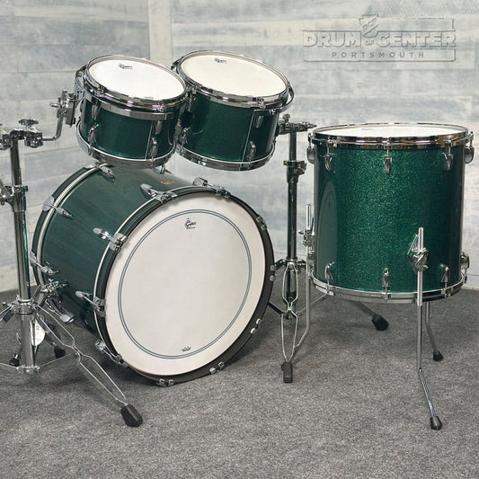 Gretsch USA Custom 4pc Drum Set 22/10/12/16 Cadillac Green Sparkle - DCP Exclusive! - Drum Center Of Portsmouth