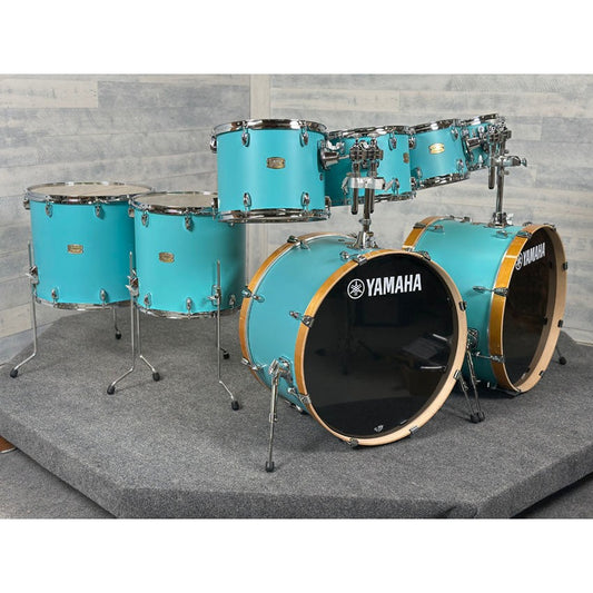 Yamaha Stage Custom Birch 8pc Drum Set (24" Double Bass) Matte Surf Green - Drum Center Of Portsmouth