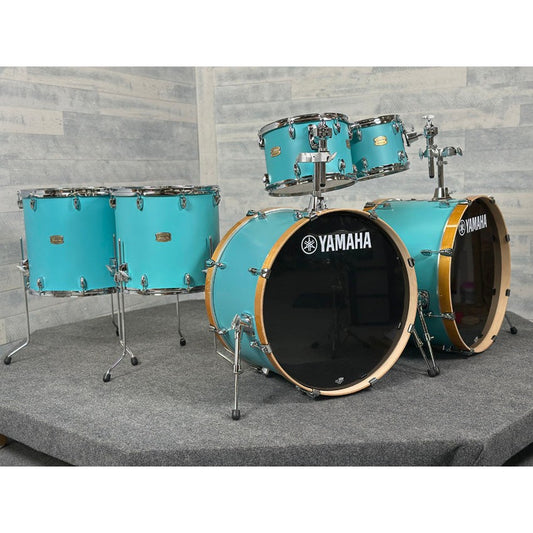 Yamaha Stage Custom Birch 6pc Drum Set (24" Double Bass) Matte Surf Green - Drum Center Of Portsmouth