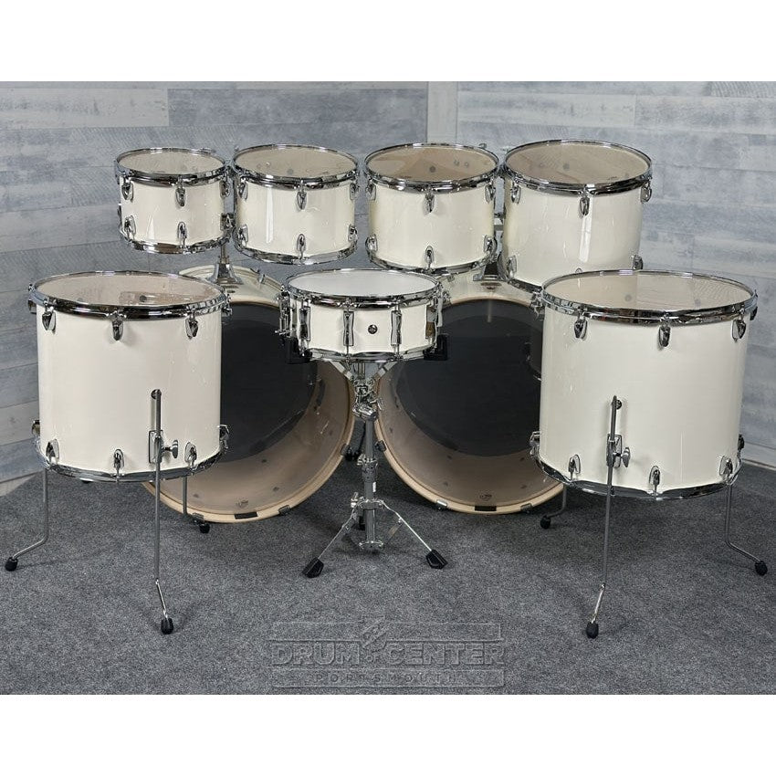 Yamaha Stage Custom Birch 9pc Drum Set (24" Double Bass) Classic White - Drum Center Of Portsmouth